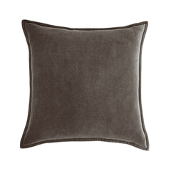 Dark Grey Velvet Throw Pillow Cover 20x20 With Insert Cushion