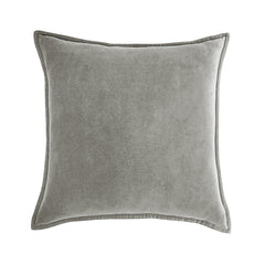 Dark Grey Velvet Throw Pillow Cover 20x20 With Insert Cushion