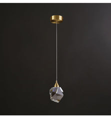 Copper Crystal Chandelier Modern Minimalist Three Head Luxury Ceiling Light