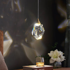 Copper Crystal Chandelier Modern Minimalist Three Head Luxury Ceiling Light