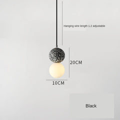 Ins Modern Cement Terrazzo Small Chandelier Restaurant Bar