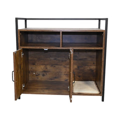 Rustic Brown Wooden Cat Litter Box Enclosure – Furniture