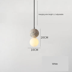 Ins Modern Cement Terrazzo Small Chandelier Restaurant Bar