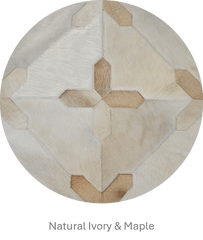 CROSSES – Geometric Luxury Leather Rug for Designers