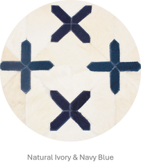 CROSSES – Geometric Luxury Leather Rug for Designers