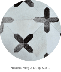 CROSSES – Geometric Luxury Leather Rug for Designers