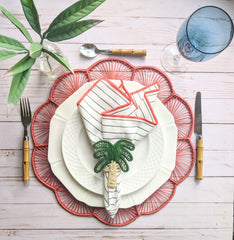 Petal Perfection Handwoven Iraca Placemat