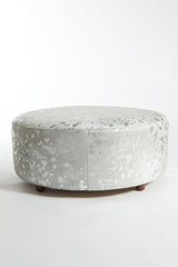 Round Cowhide Ottoman