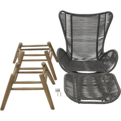 Explorer Neptune Chair & Ottoman Outdoor Furniture