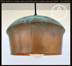Handcrafted Copper Farmhouse Ceiling Light | 7.5" Flush Mount