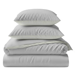 Two-Tone Bamboo Duvet Cover + 2 Shams Set