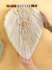 Rustic Green Natural Macrame Leaves