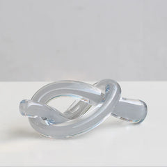 DecorBites™ Geometric Glass Sculpture Twine Knot Decor Home Decor Accessory