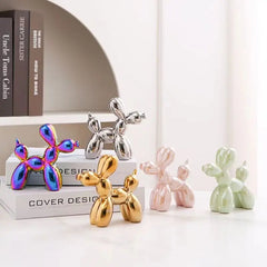 Ceramic Balloon Dog Sculpture Nordic Decorative Figurine Home Office Decor