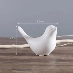Golden Ceramic Bird Figurines Modern Luxury Home Decorative Ornaments