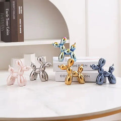 Ceramic Balloon Dog Sculpture Nordic Decorative Figurine Home Office Decor