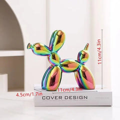 Ceramic Balloon Dog Sculpture Nordic Decorative Figurine Home Office Decor