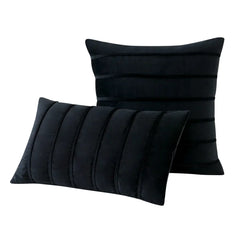 DecorBites™ Blue Velvet Stripe Pillow Covers - 2Pcs Luxury Soft Cushion Cases for Couch