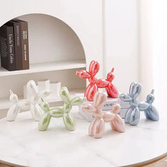 Ceramic Balloon Dog Sculpture Nordic Decorative Figurine Home Office Decor