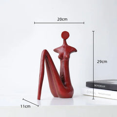 DecorBites™ Abstract Black Metal Female Figure Sculpture Home Decor Accessory