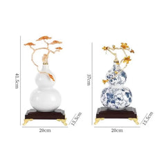 DecorBites™ Gourd Ornament Ceramic Handicrafts Home Decor Accessories
