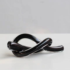 DecorBites™ Geometric Glass Sculpture Twine Knot Decor Home Decor Accessory