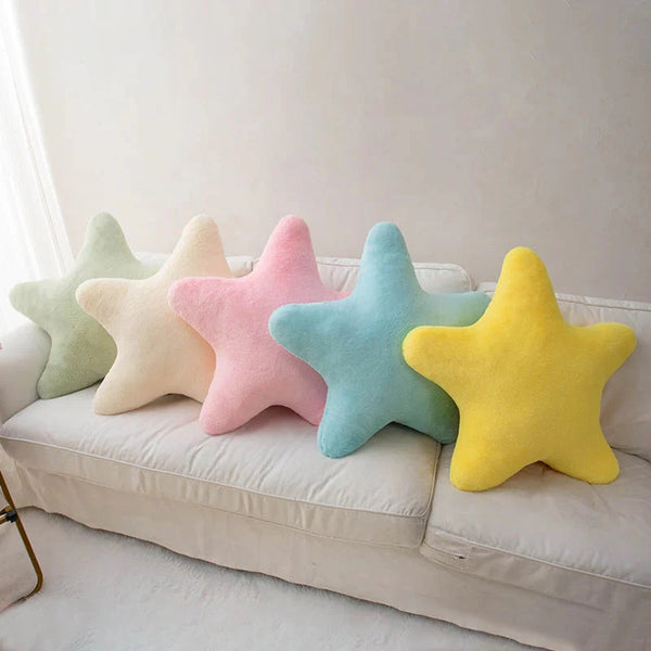 Cute Star Shaped Plush Pillow Soft Decorative Cushion Kids Room