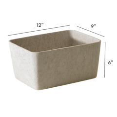 The Sculpted Bin - Wide with Lid | Set of 3