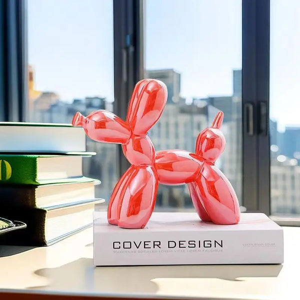 Ceramic Balloon Dog Sculpture Nordic Decorative Figurine Home Office Decor