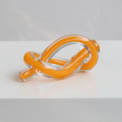 DecorBites™ Geometric Glass Sculpture Twine Knot Decor Home Decor Accessory