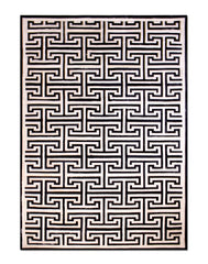 T MODEL – Maze-Inspired Cowhide Patch Rug