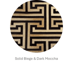T MODEL – Maze-Inspired Cowhide Patch Rug