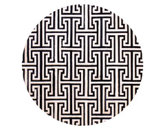 T MODEL – Maze-Inspired Cowhide Patch Rug