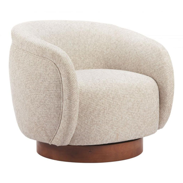 Vinta Textured Fabric Swivel Club Chair