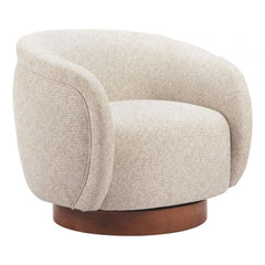 Vinta Textured Fabric Swivel Club Chair
