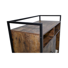 Rustic Brown Wooden Cat Litter Box Enclosure – Furniture