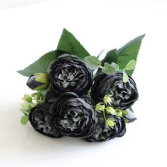 Artificial Rose Peony Silk Flower Bouquet Wedding Home Party Decor