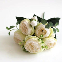 Artificial Rose Peony Silk Flower Bouquet Wedding Home Party Decor
