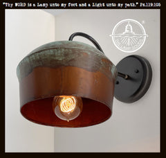 Handcrafted Copper Farmhouse Ceiling Light | 7.5" Flush Mount