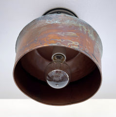 Handcrafted Copper Farmhouse Ceiling Light | 7.5" Flush Mount