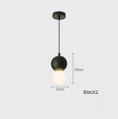 Ins Modern Cement Terrazzo Small Chandelier Restaurant Bar