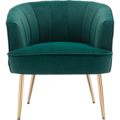 Green Velvet Accent Chair With Gold Legs For Living Room Furniture