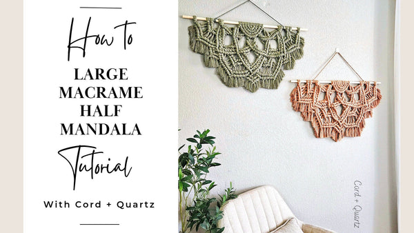 Large Half Mandala Macrame Pattern PDF Advanced Tutorial Wall Hanging