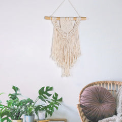 DecorBites™ Macrame Woven Wall Hanging Boho Home Chic Bohemian Geometric Art Decor Beautiful Apartment Dorm Room Decoration Tapestry