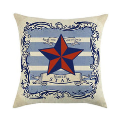 Marine Sea Life Linen Pillow Cover – 45x45cm
