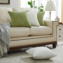 Soft Striped Polyester Cushion Cover – Cozy Nordic Decor