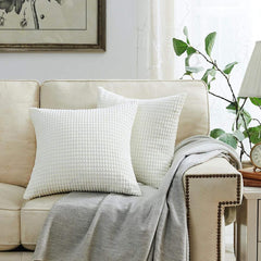 Soft Striped Polyester Cushion Cover – Cozy Nordic Decor