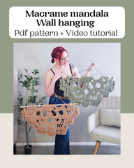 Large Half Mandala Macrame Pattern PDF Advanced Tutorial Wall Hanging