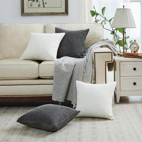 Soft Striped Polyester Cushion Cover – Cozy Nordic Decor