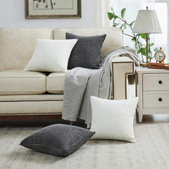 Soft Striped Polyester Cushion Cover – Cozy Nordic Decor